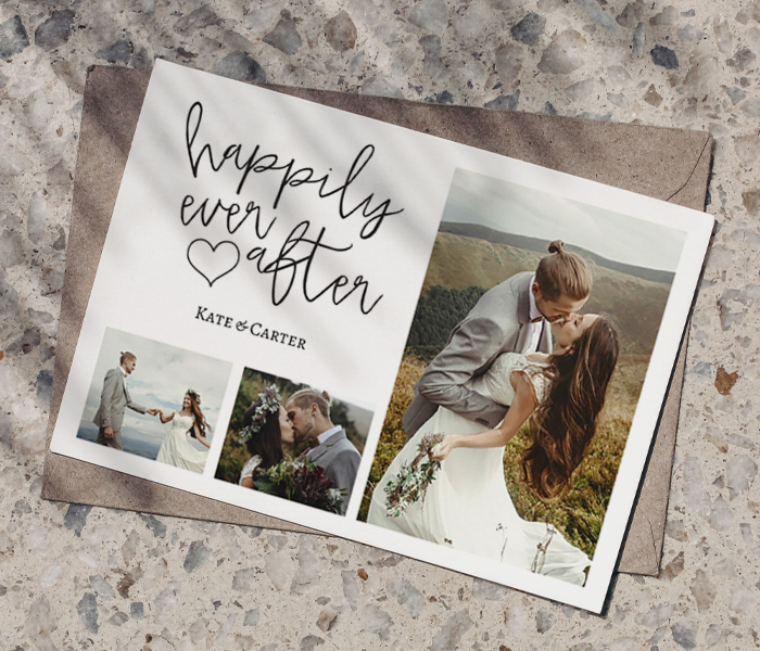 Wedding invitation on a table